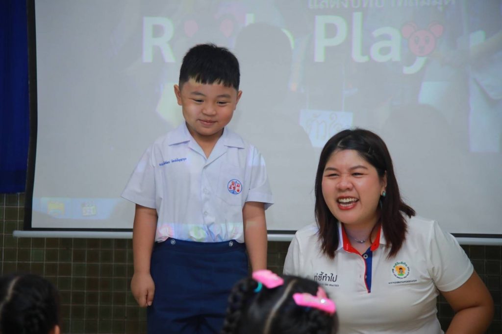 Kids role play during the Dharma class by Innocent Perception Centre BMSBH teachers.