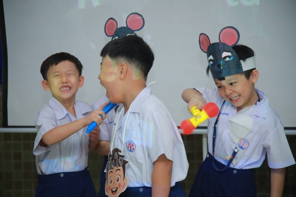 Kids role play Tom and Jerry in the Dharma class by Innocent Perception Centre BMSBH teachers.